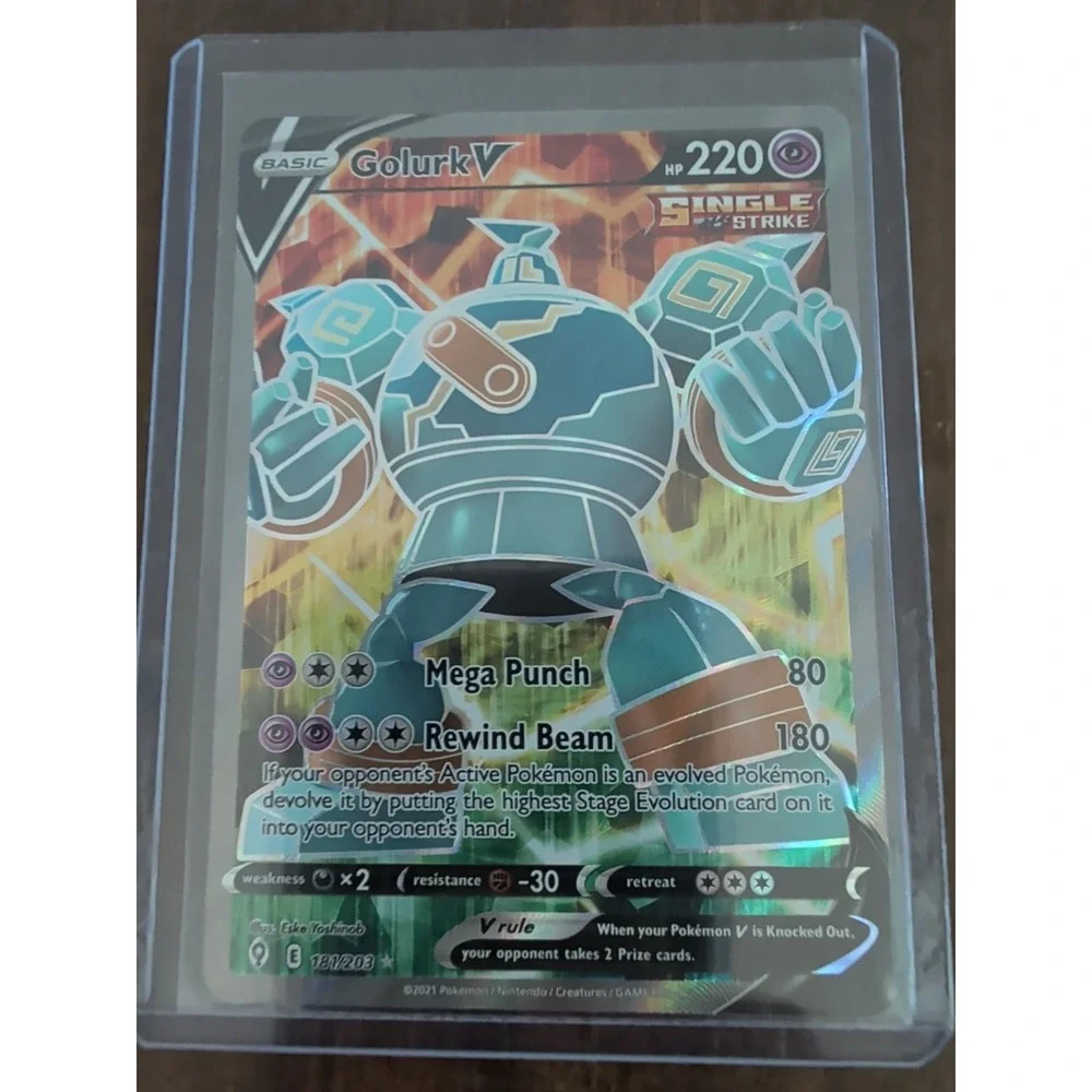 Pokémon TCG Golurk V Evolving Skies 181/203 Holo Ultra Rare